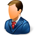 Hot Business Man Blue Icon 72x72 png